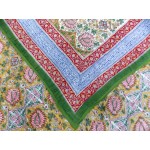 Double Bed Jaipuri Quilt / Razai Hand Block Printing Floral Design Size 90*108